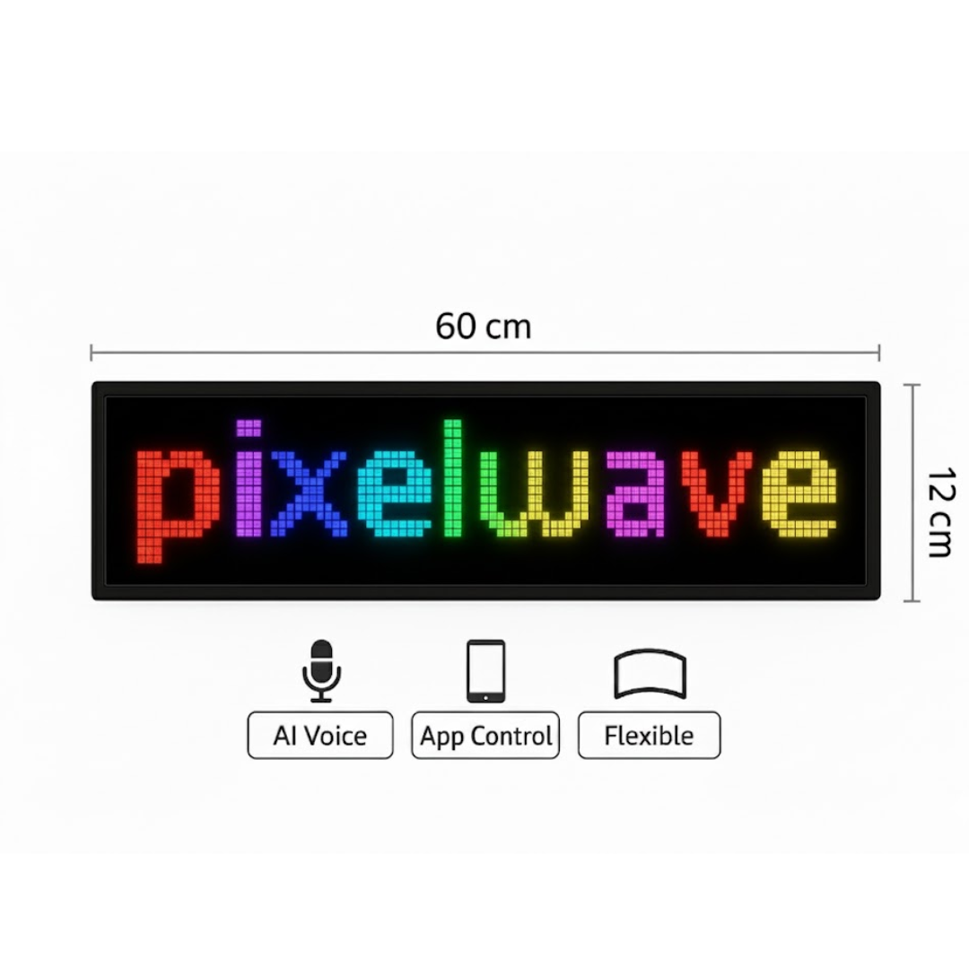Pantalla LED Flexible con Control por Voz "AI", Programable mediante APP