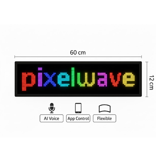 Pantalla LED Flexible con Control por Voz "AI", Programable mediante APP