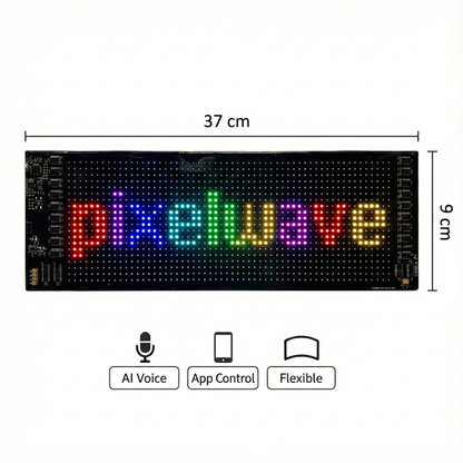 Pantalla LED Flexible con Control por Voz "AI", Programable mediante APP